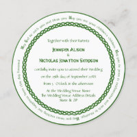 Celtic Knot Circle und Irish Wedding Segen