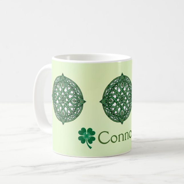 Celtic Knot Circles St. Patrick's Day Kaffeetasse (Vorderseite Links)