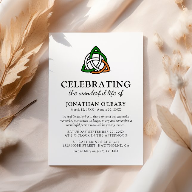 Celtic Knot Classic Irish Funerbital Einladung (Von Creator hochgeladen)