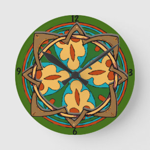 Celtic Knot Clock Face Runde Wanduhr