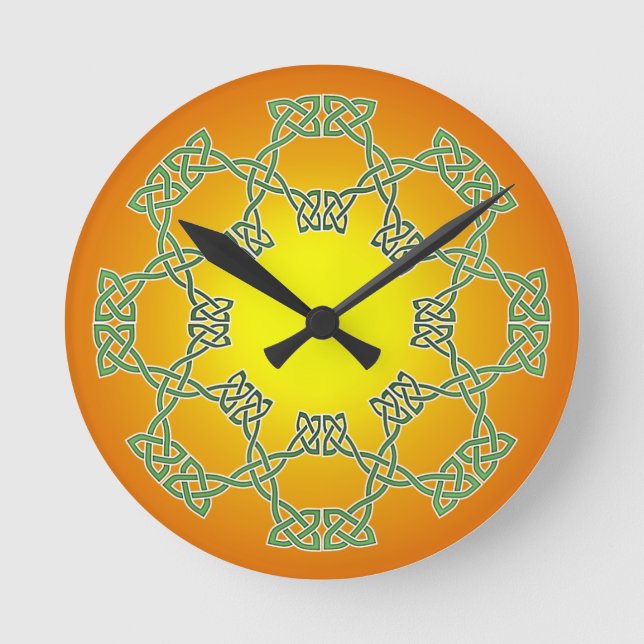 Celtic Knot Clock Runde Wanduhr (Vorderseite)