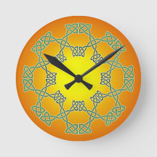 Celtic Knot Clock Runde Wanduhr