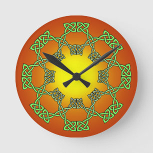 Celtic Knot Clock Runde Wanduhr
