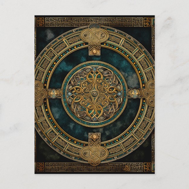 Celtic Knot Colorful Knüpfarbeit Postkarte (Vorderseite)