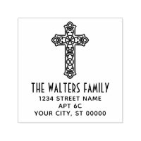 Celtic Knot Cross Name Rücksendeadresse