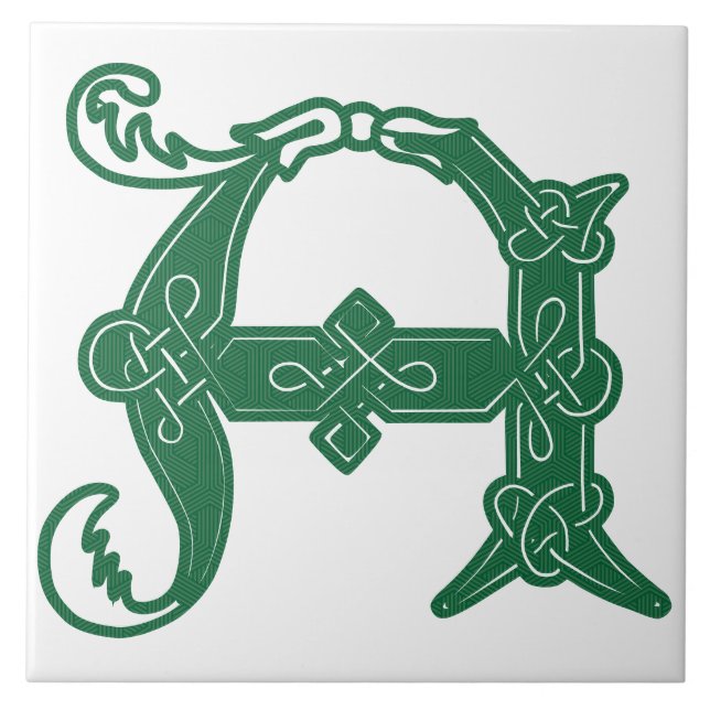 Celtic Knot Decorative Hauptstadt A des 16. Jahrhu Fliese (Vorderseite)