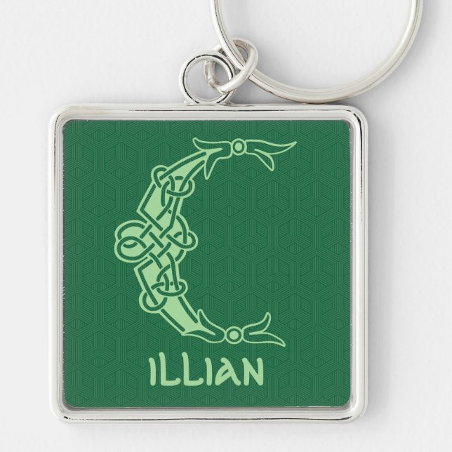 Celtic Knot Decorative Hauptstadt C Schlüsselanhänger (Vorne)