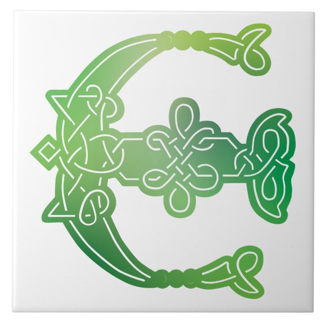 Celtic Knot Decorative Hauptstadt E Fliese (Vorderseite)