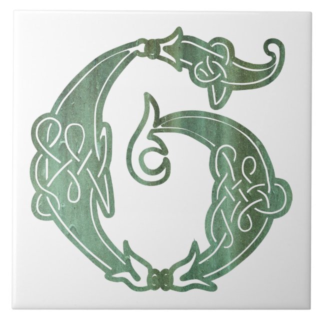 Celtic Knot Decorative Hauptstadt G Fliese (Vorderseite)