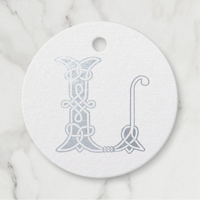 Celtic Knot Decorative Hauptstadt L Geschenkanhänger (Vorderseite)