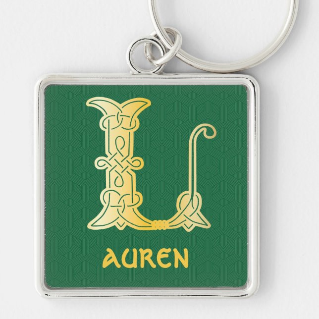Celtic Knot Decorative Hauptstadt L Schlüsselanhänger (Vorne)