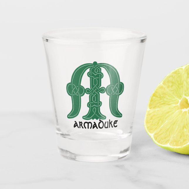 Celtic Knot Decorative Hauptstadt M Schnapsglas (Vorderseite)