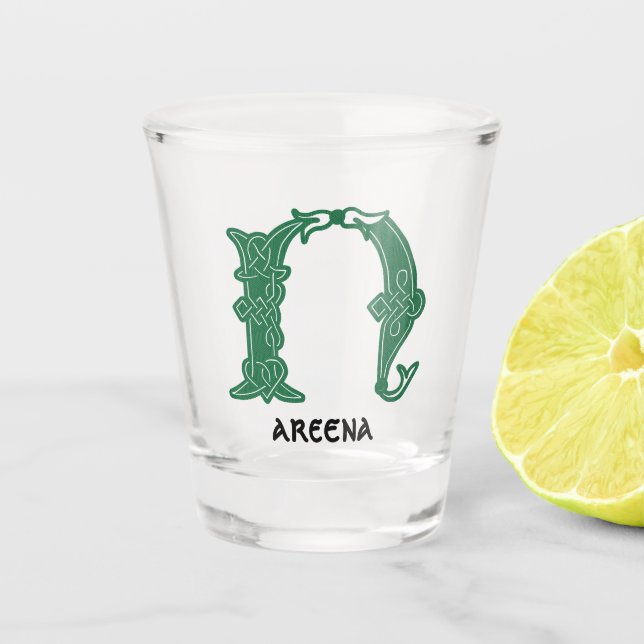 Celtic Knot Decorative Hauptstadt N Schnapsglas (Vorderseite)