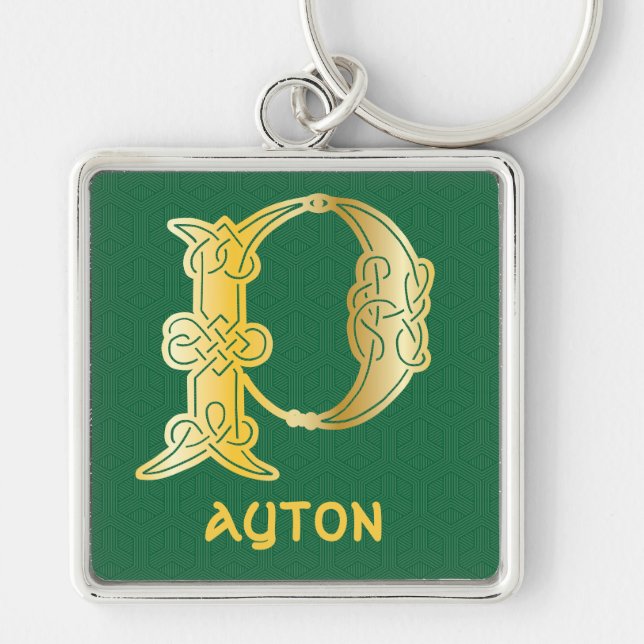 Celtic Knot Decorative Hauptstadt P Schlüsselanhänger (Vorne)