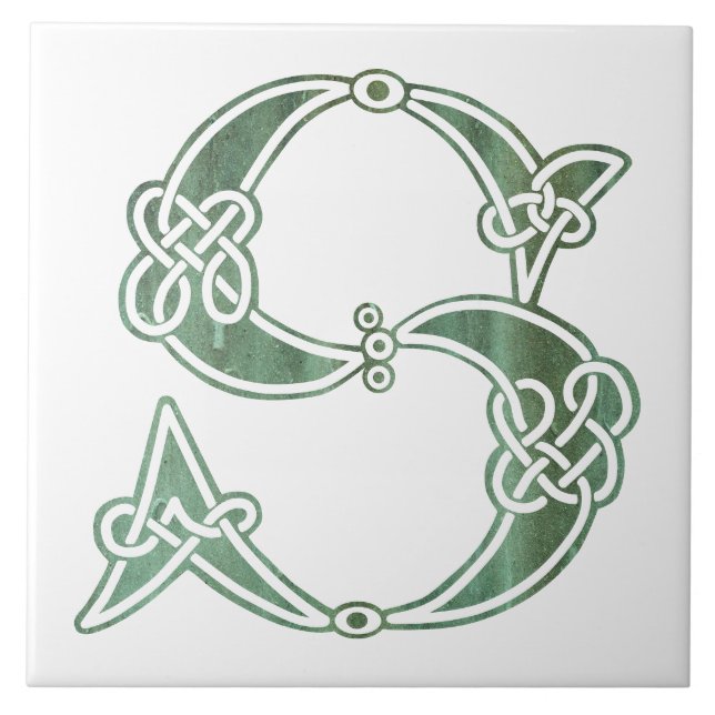 Celtic Knot Decorative Hauptstadt S Fliese (Vorderseite)