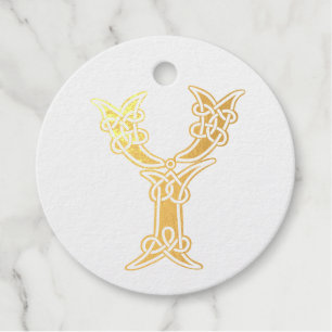 Celtic Knot Decorative Hauptstadt Y aus dem 16. Ja Geschenkanhänger