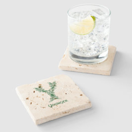 Celtic Knot Decorative Hauptstadt Y aus dem 16. Ja Steinuntersetzer