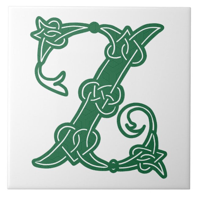 Celtic Knot Decorative Hauptstadt Z Fliese (Vorderseite)