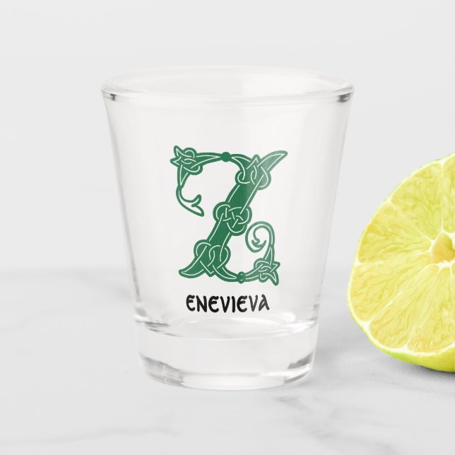 Celtic Knot Decorative Hauptstadt Z Schnapsglas (Vorderseite)