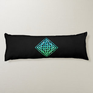 Celtic Knot - Diamond Blue Green Body Pillow Seitenschläferkissen