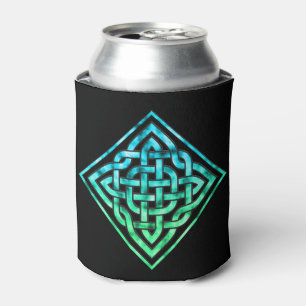 Celtic Knot - Diamond Blue Green Can Cooler Dosenkühler