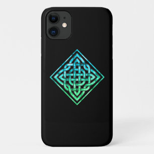 Celtic Knot - Diamond Blue Green iPhone 11 Case