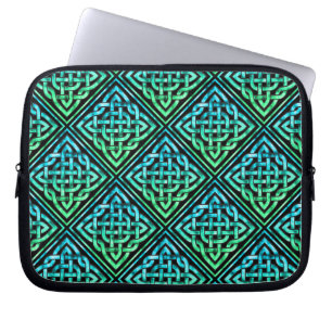 Celtic Knot - Diamond Blue Green Laptopschutzhülle
