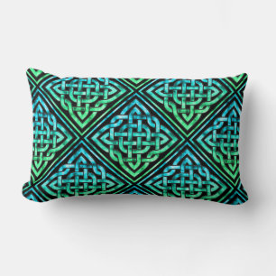 Celtic Knot - Diamond Blue Green Lendenkissen