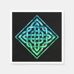 Celtic Knot - Diamond Blue Green Serviette