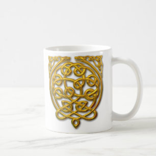Celtic Knot Dragons - Gold Tasse