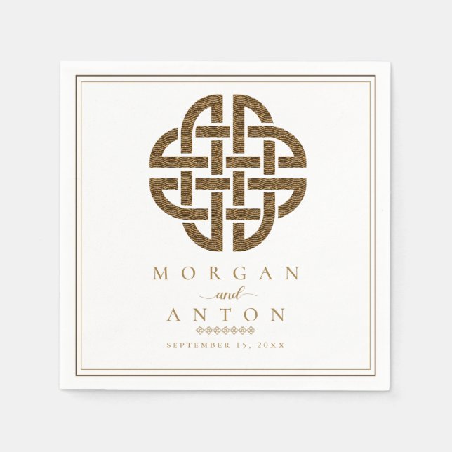 Celtic Knot | Elegant Irish Wedding Serviette (Vorderseite)