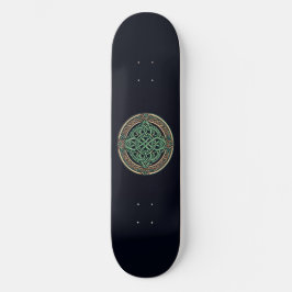 Celtic Knot Green Emblem Skateboard