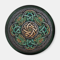 Celtic Knot Green Gold Knüpfarbeit