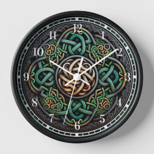 Celtic Knot Green Gold Knüpfarbeit Uhr