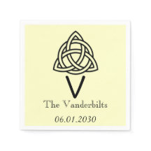 Celtic Knot in Black and Ivory Monogram Wedding