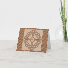 Celtic Knot in Cream und Rust Vielen Dank Dankeskarte