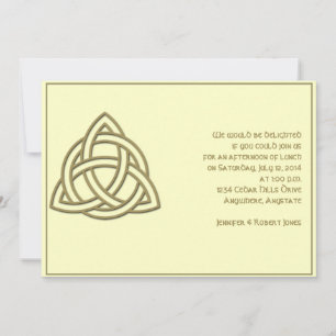 Celtic Knot in Harvest Gold und Mythic Ivory Party Einladung
