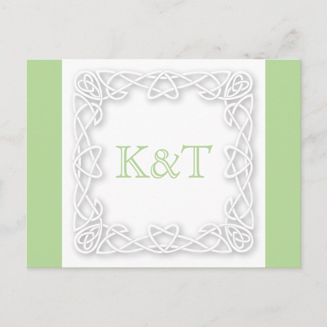 Celtic Knot Initials - UAWG Postcard Einladungspostkarte (Vorderseite)