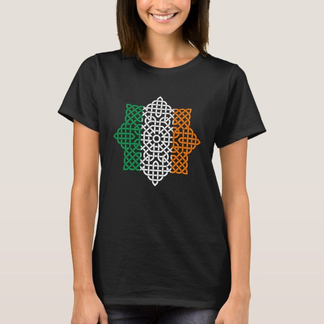 Celtic Knot Ireland Flag St Patricks Day for Men W T-Shirt (Vorderseite)