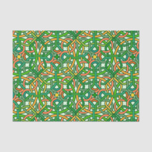 Celtic Knot Irish Braid Muster Green Hübsch Seidenpapier