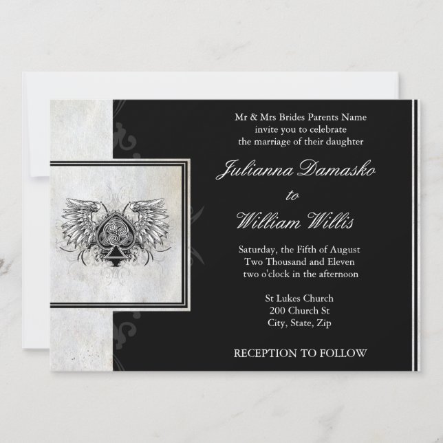 Celtic Knot Irish Gaelic Wedding Einladung (Vorderseite)