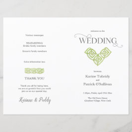 Celtic Knot Irish Green Hochzeitsprogramm