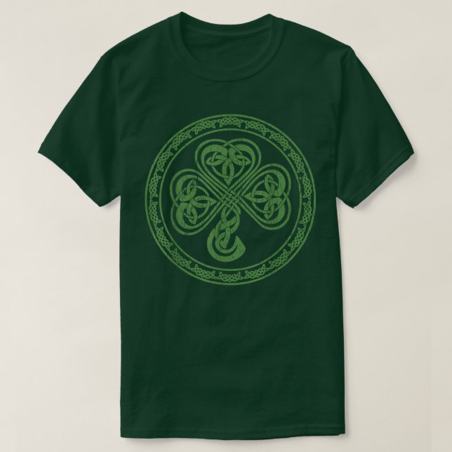 Celtic Knot Irish Kleeblatt Clover St T-Shirt (Design vorne)