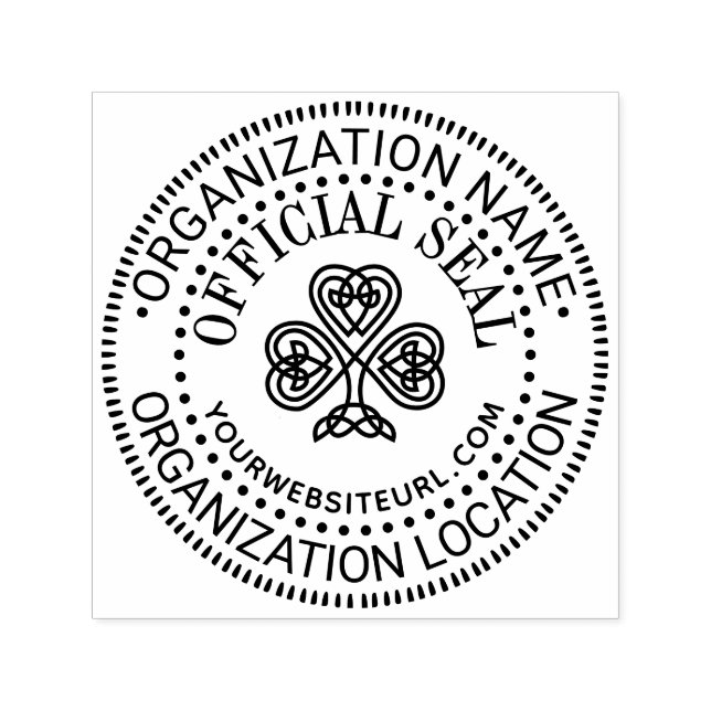 Celtic Knot Kleeblatt #3P Offizielles Siegel URL Permastempel (Design)