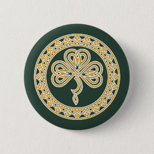 Celtic Knot Kleeblatt Button