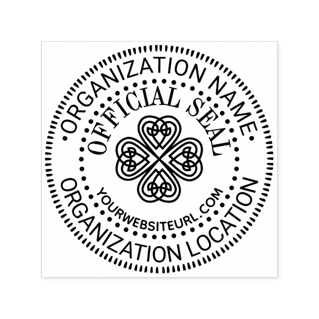 Celtic Knot Kleeblatt Custom Offiziell Siegel Loc  Permastempel (Design)