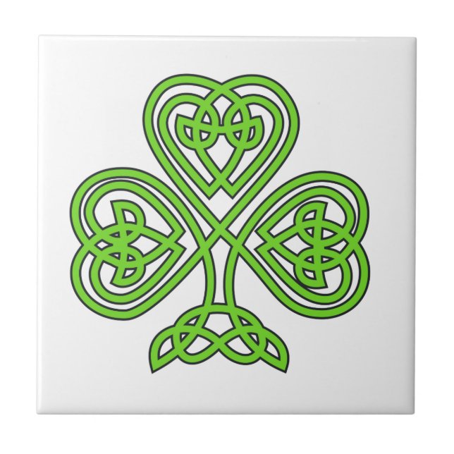 Celtic Knot Kleeblatt Fliese (Vorderseite)