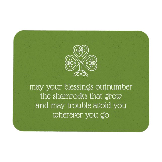 Celtic Knot Kleeblatt Irish Sessings Magnet (Horizontal)