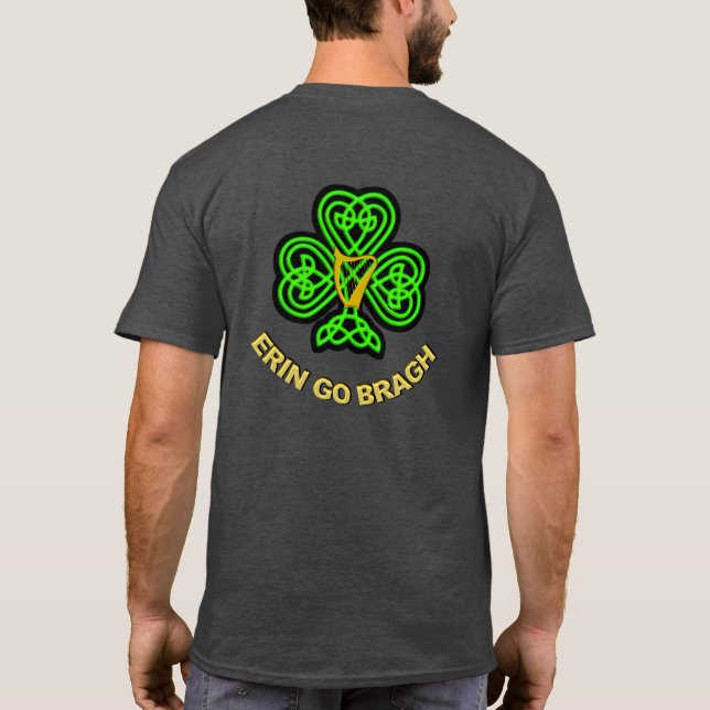 Celtic Knot Kleeblatt Irish T - Shirt (Rückseite)