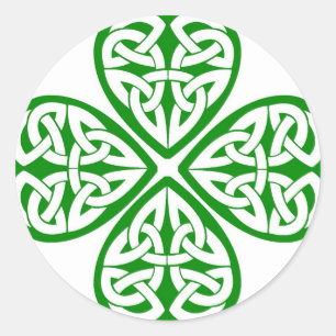 Celtic Knot Kleeblatt Runder Aufkleber